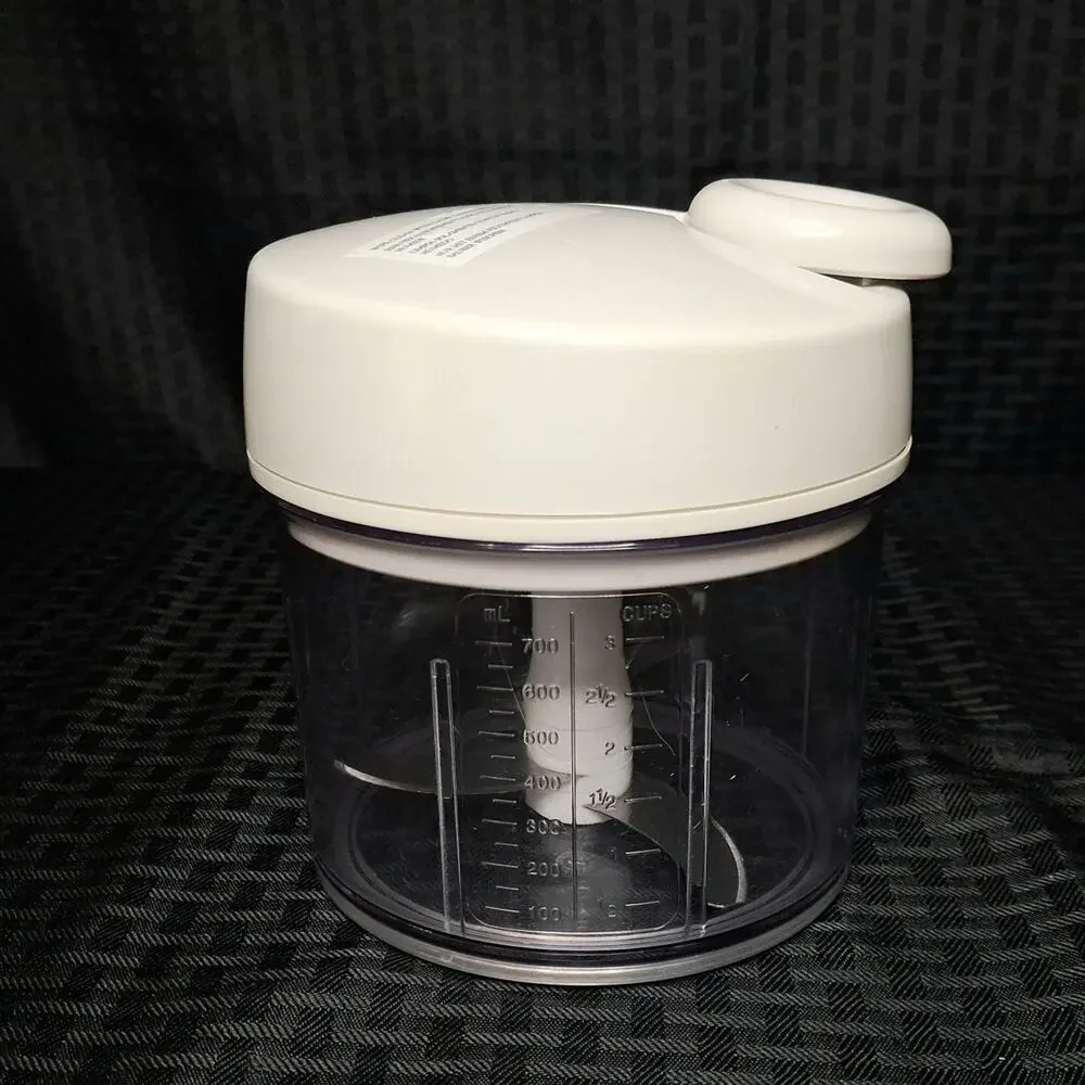 Pampered Chef Manual Food Processor #2581 3 Cup Hand Pull Chopper EUC!